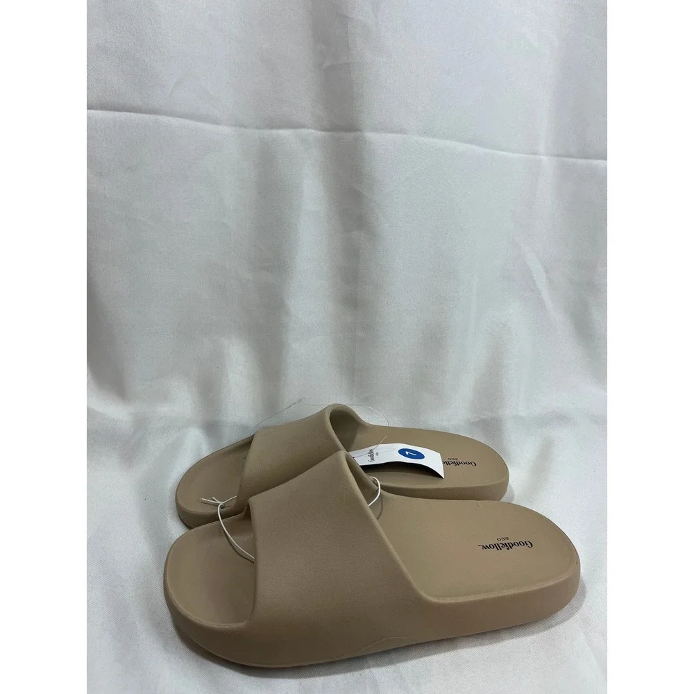 Goodfellow & Co Men Tan Slide Sandals Contoured Footbed Size 7 NEW‎